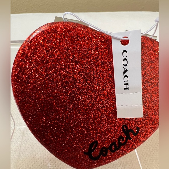 Coach Sparkling Heart Compact Mirror NWT - Picture 5 of 7